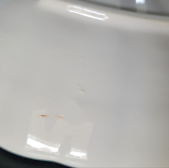 Vintage Farmhouse white ceramic Shell Design Serving Platter - Picture 14 of 16